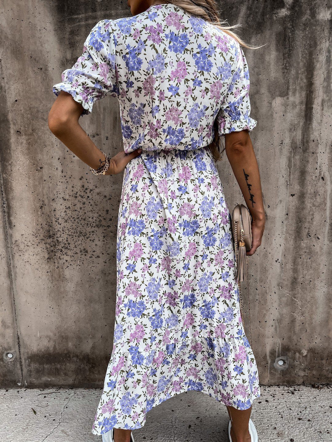 Elly™ Vestido feminino com estampa floral
