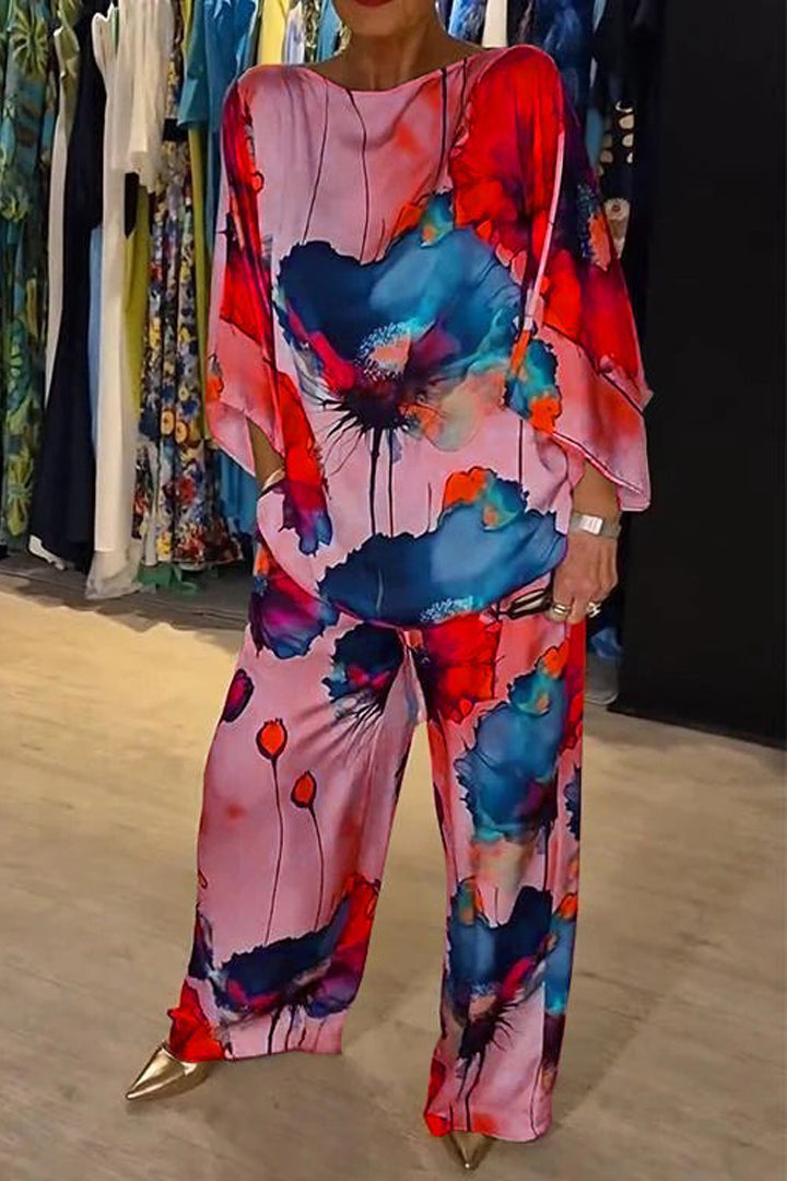 Silvia™ – Conjunto de duas peças com estampa elegante