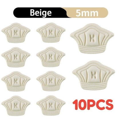 Almofadas de calcanhar ajustáveis para sapatos - 10 peças