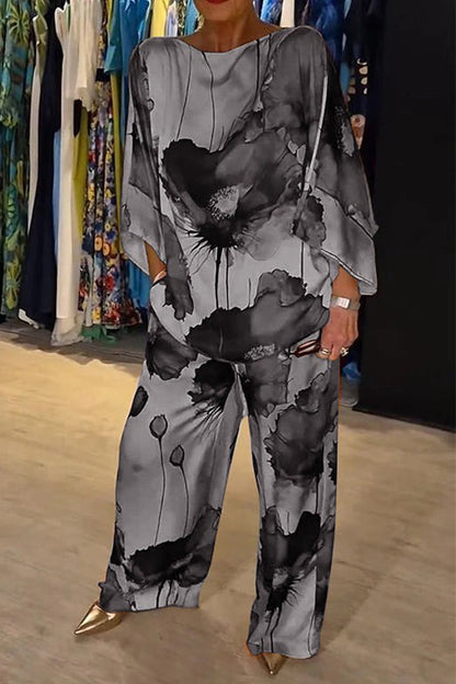 Silvia™ – Conjunto de duas peças com estampa elegante