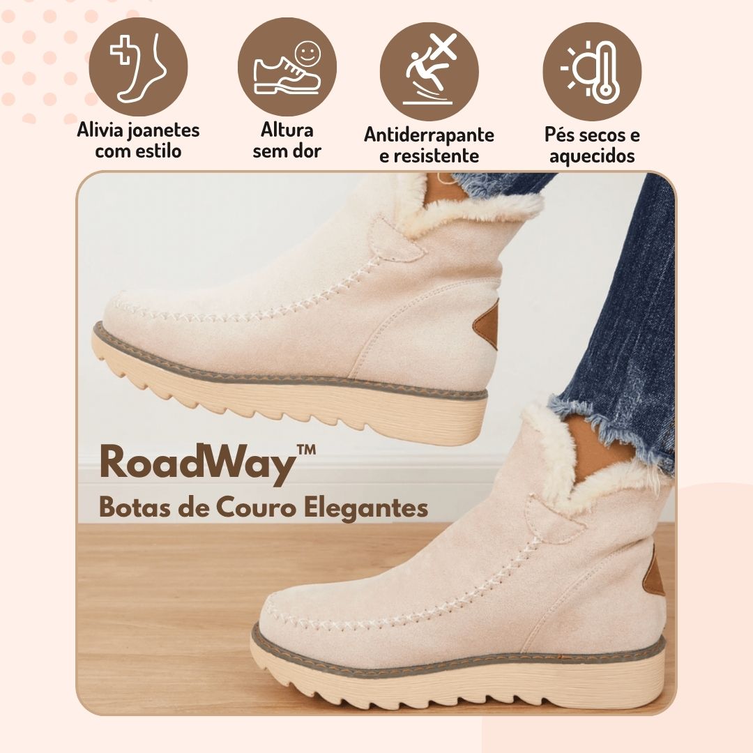 RoadWay™ Botas de couro elegantes