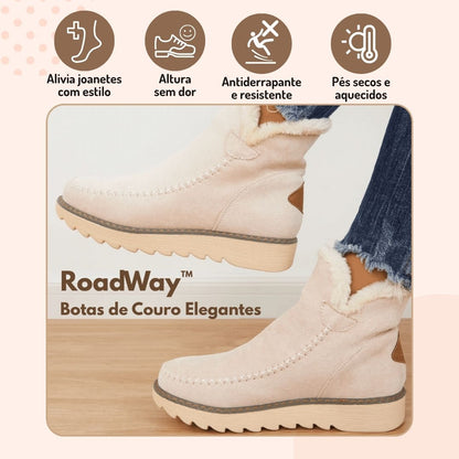 RoadWay™ Botas de couro elegantes