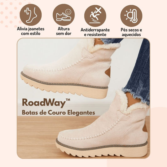 RoadWay™ Botas de couro elegantes