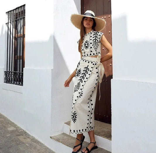 Melissa™ – Conjunto de Top e Saia Longa