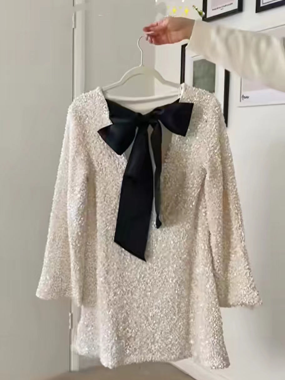 Vestido Elaiza™ Brilhante com Laço