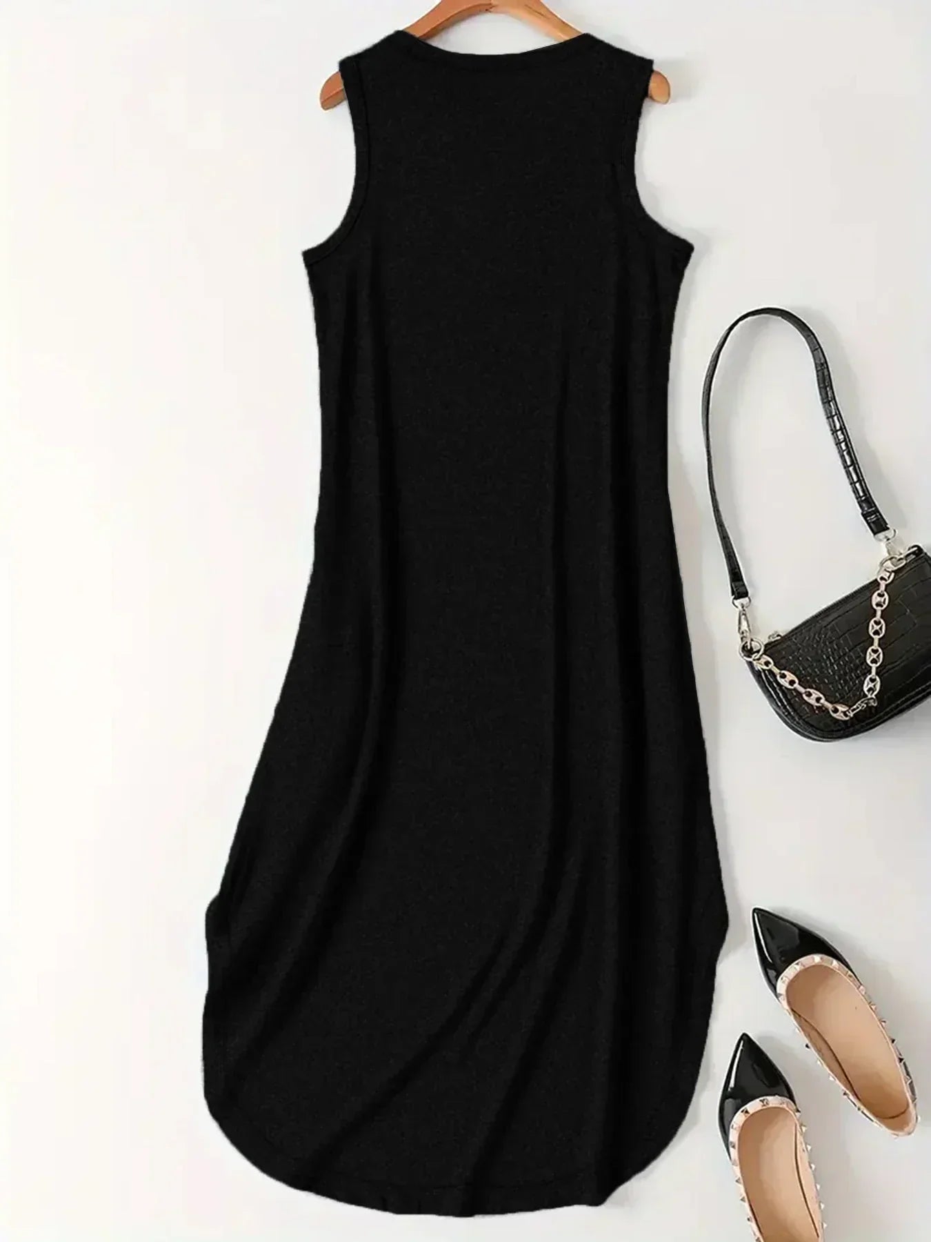 Stella™ Vestido longo solto com estampa de lua