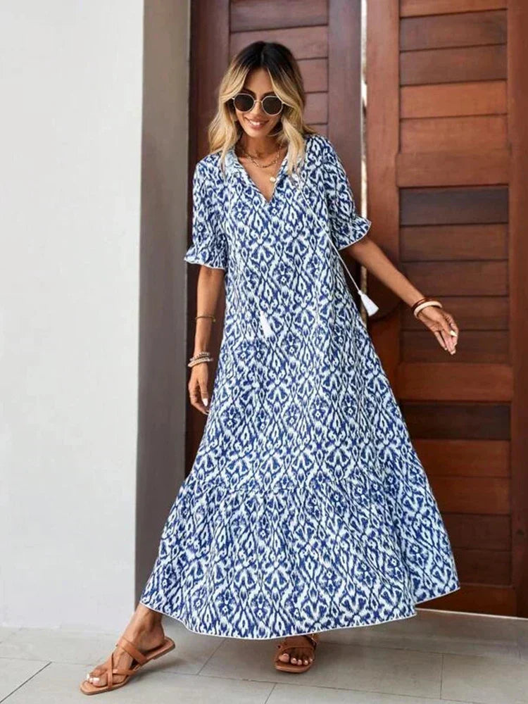 Vestido longo fluido com estampa floral Felicia™