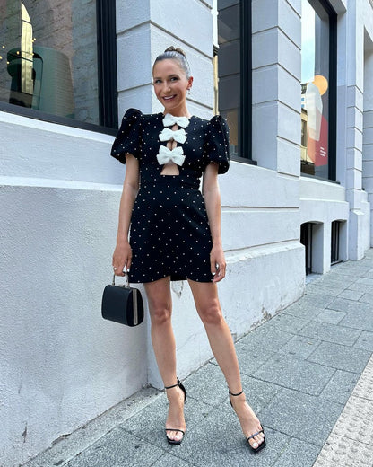 Vestido curto Libi™ com detalhes de coração