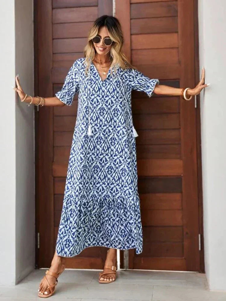 Vestido longo fluido com estampa floral Felicia™