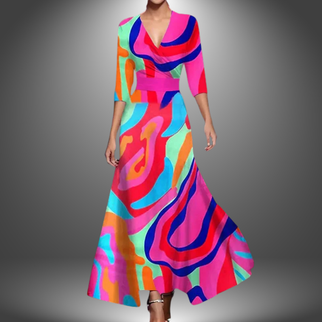 Núnzia™  Vestido de noite elegante com charme floral