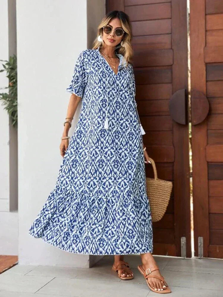 Vestido longo fluido com estampa floral Felicia™
