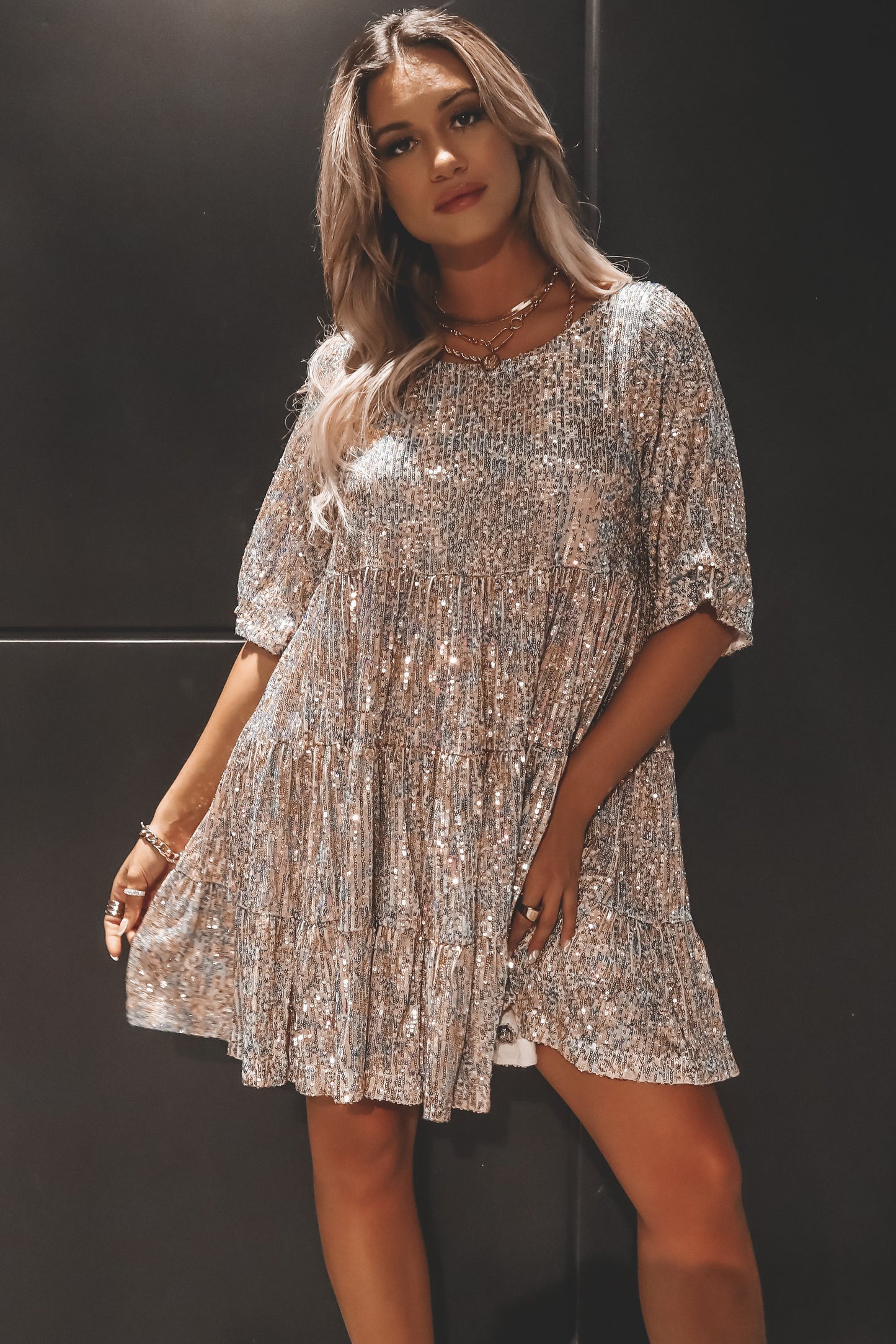 Vestido Glamouroso de Lantejoulas Antonella™
