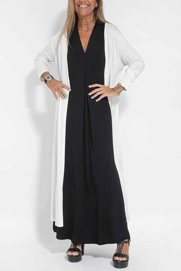 Belle™ Vestido longo elegante feminino com kimono