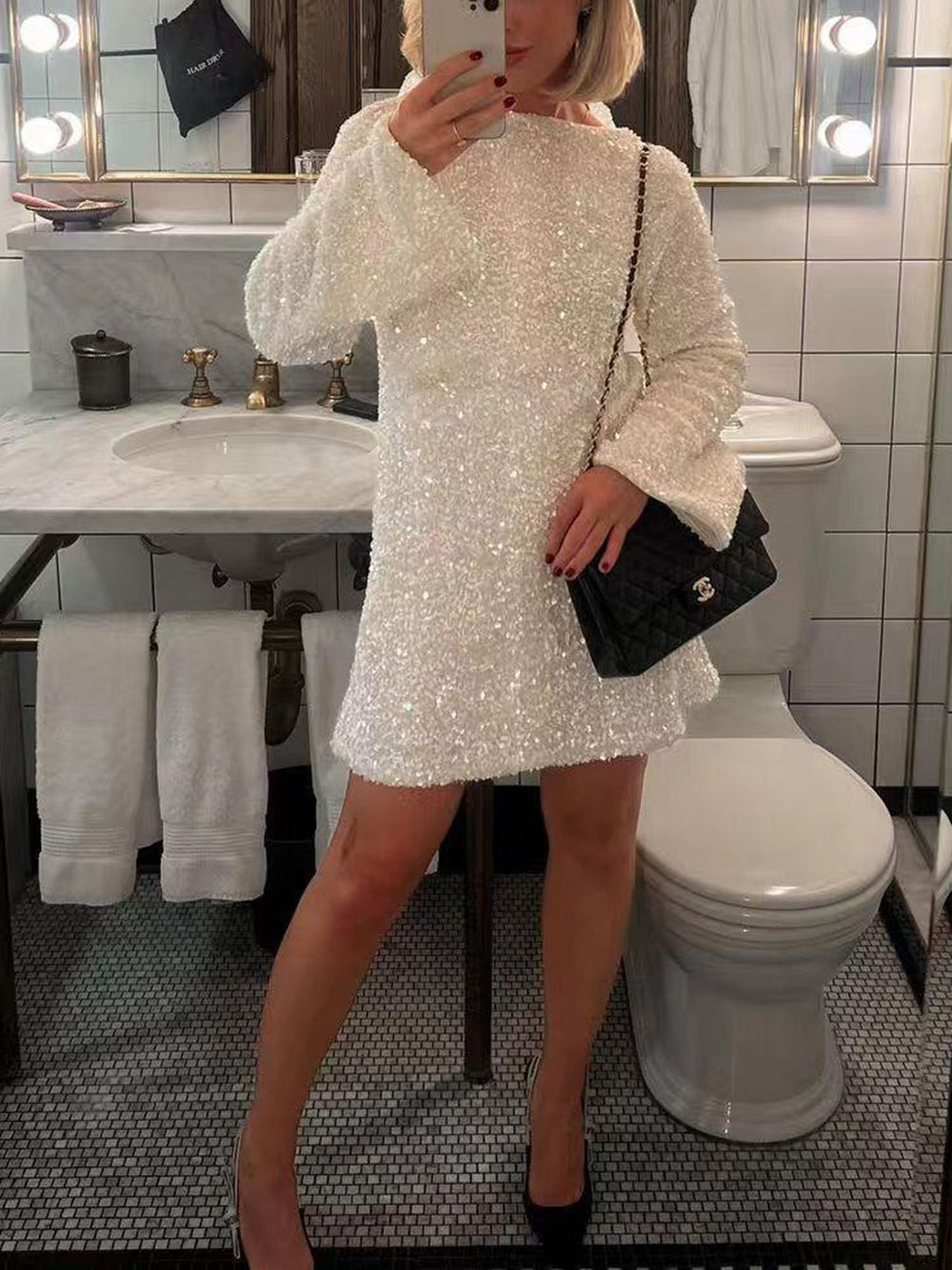 Vestido Elaiza™ Brilhante com Laço