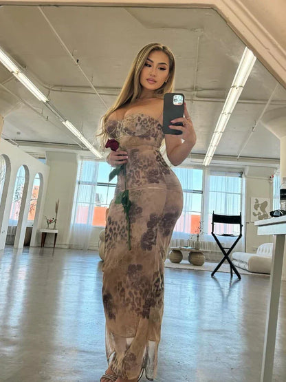 Vestido com estampa de leopardo Leah™