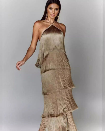 Susan™ Vestido elegante com borlas