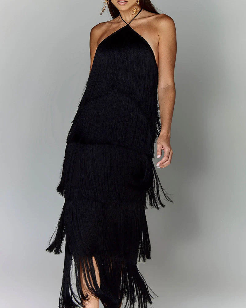 Susan™ Vestido elegante com borlas