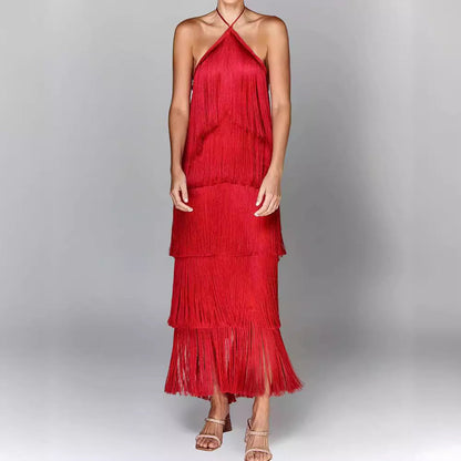Susan™ Vestido elegante com borlas