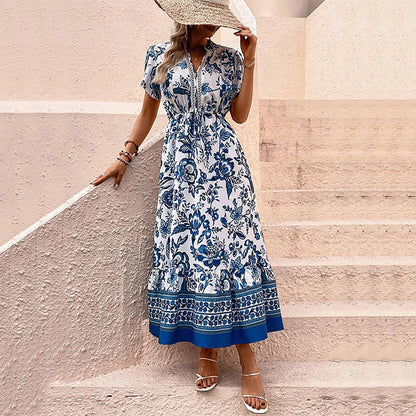 Mary™ Vestido longo de verão com estampa floral