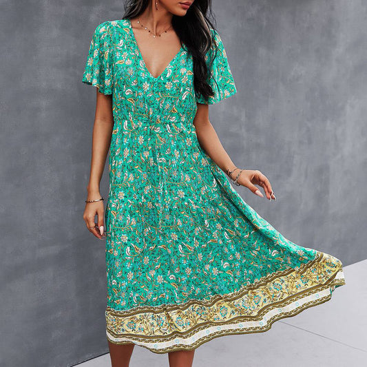 Manon™ Vestido boêmio com estampa floral
