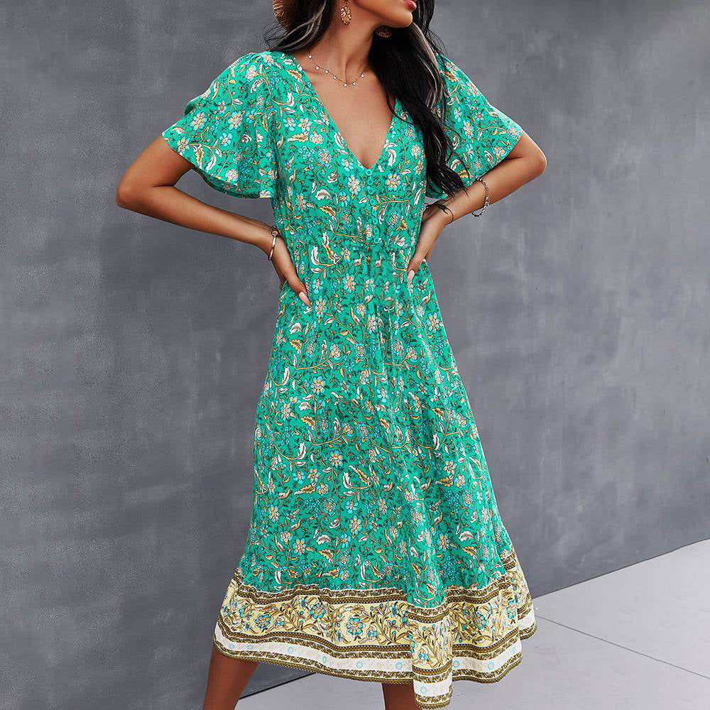 Manon™ Vestido boêmio com estampa floral