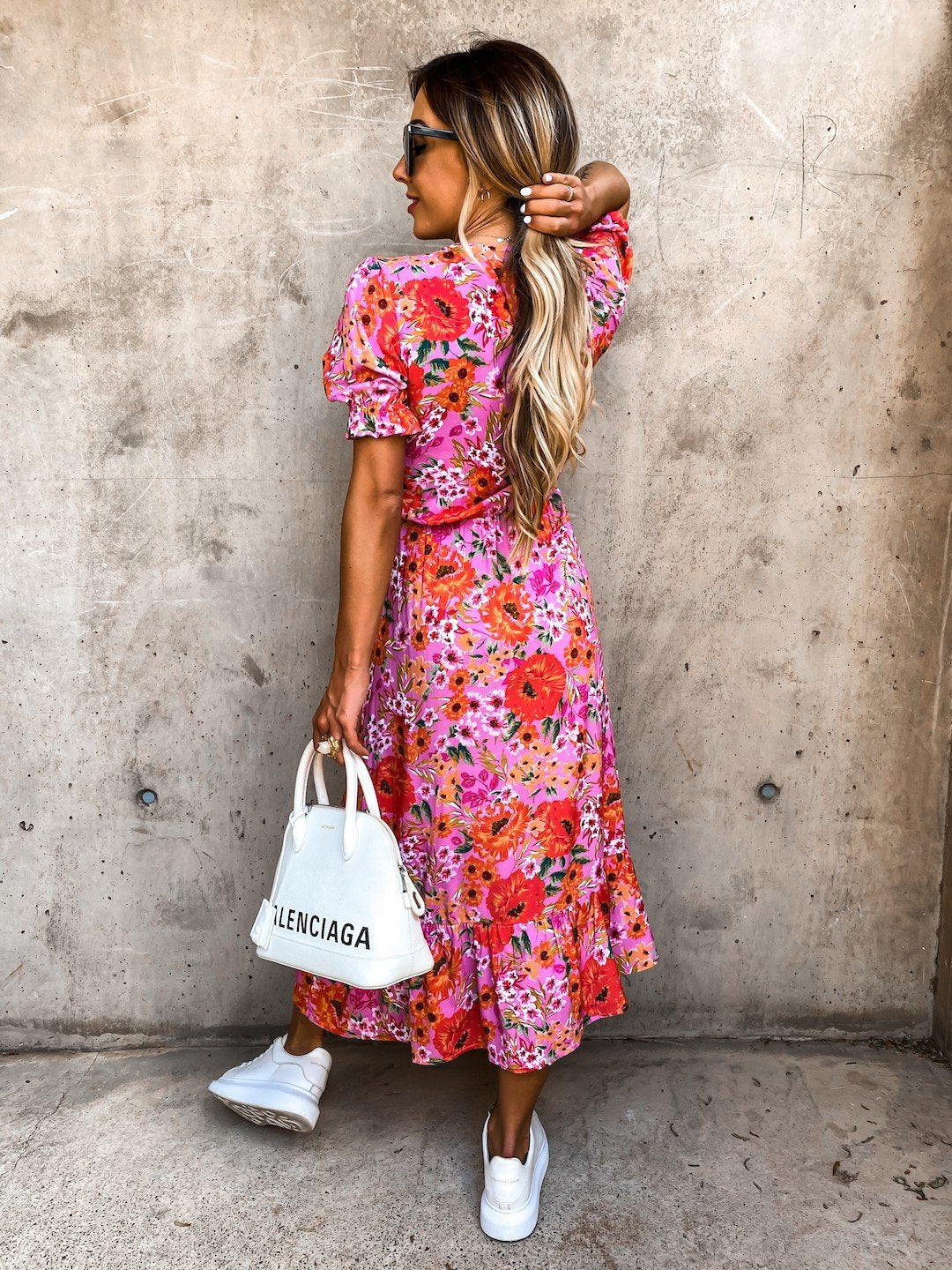 Elly™ Vestido feminino com estampa floral