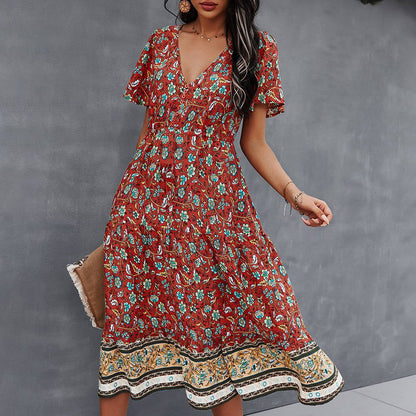 Manon™ Vestido boêmio com estampa floral