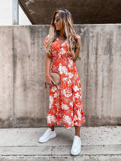 Elly™ Vestido feminino com estampa floral