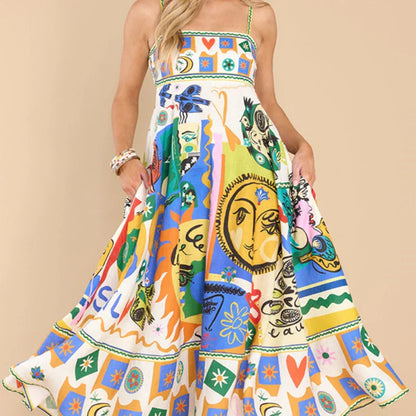 Grecia™ Vestido Colorido e Fresco