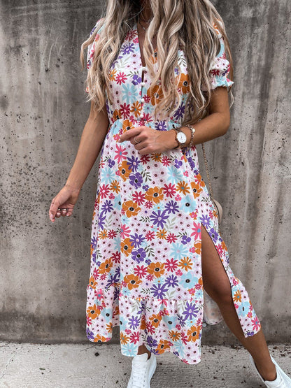 Elly™ Vestido feminino com estampa floral