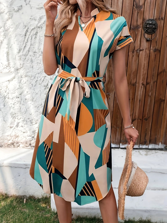 Selene™ Vestido de moda europeia com cinto