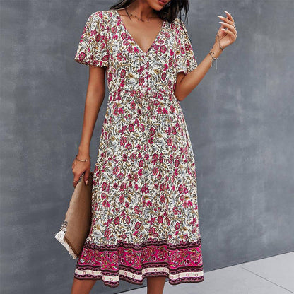 Manon™ Vestido boêmio com estampa floral