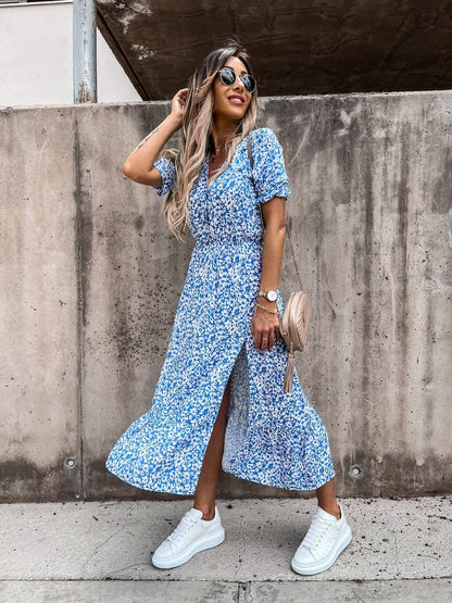 Elly™ Vestido feminino com estampa floral