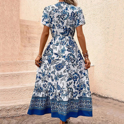 Mary™ Vestido longo de verão com estampa floral
