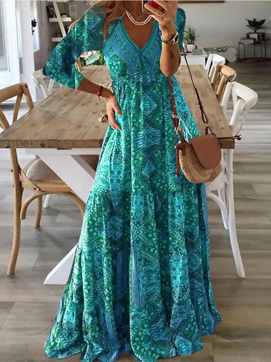 Laurence™ Vestido longo feminino primavera/verão