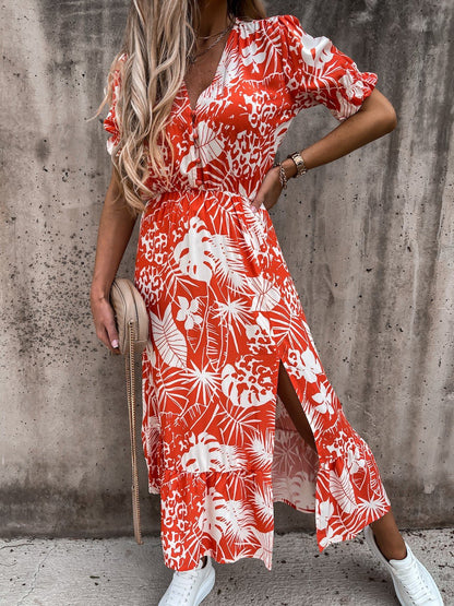 Elly™ Vestido feminino com estampa floral