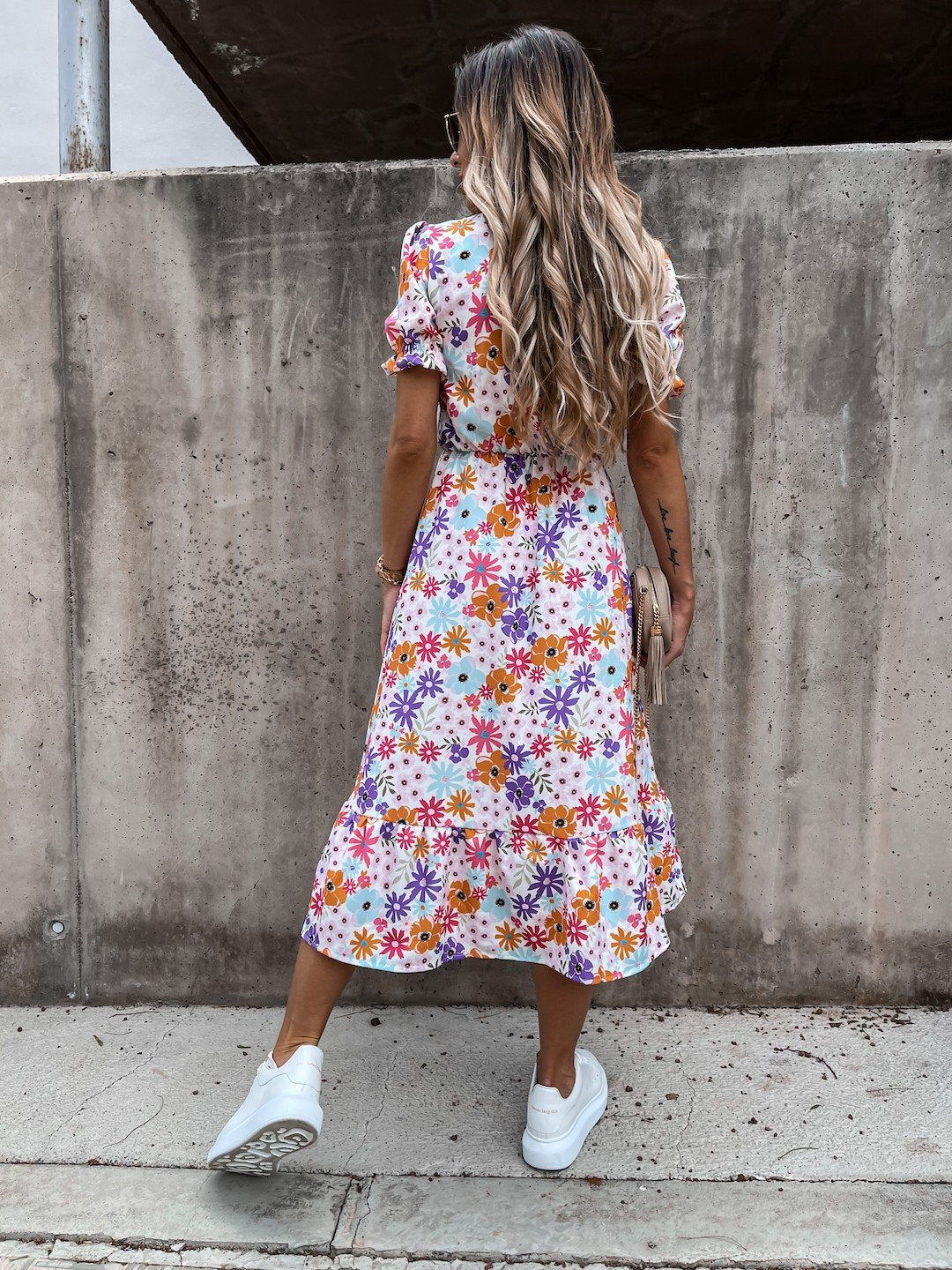 Elly™ Vestido feminino com estampa floral