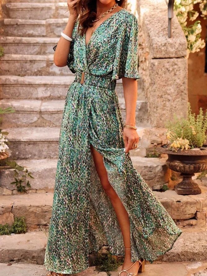 Dione™ Vestido longo com cinto primavera/verão