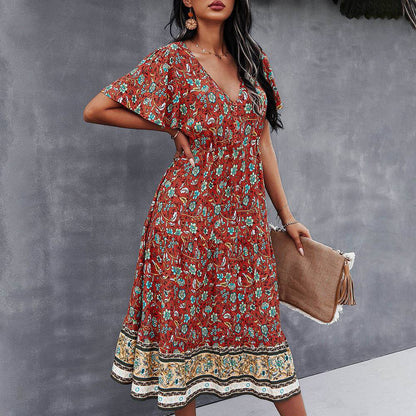 Manon™ Vestido boêmio com estampa floral