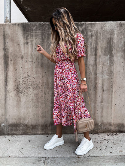 Elly™ Vestido feminino com estampa floral