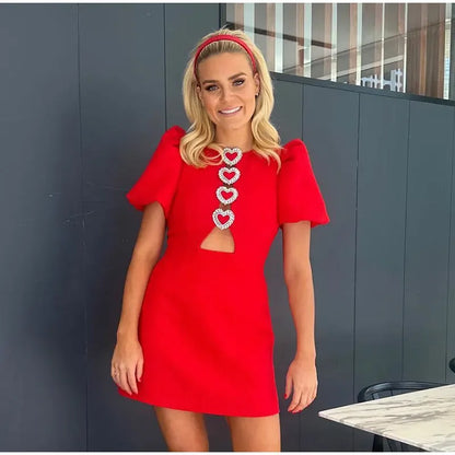 Vestido curto Libi™ com detalhes de coração