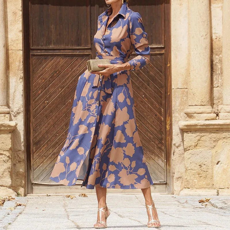 Lessa™  Vestido elegante com decote em V