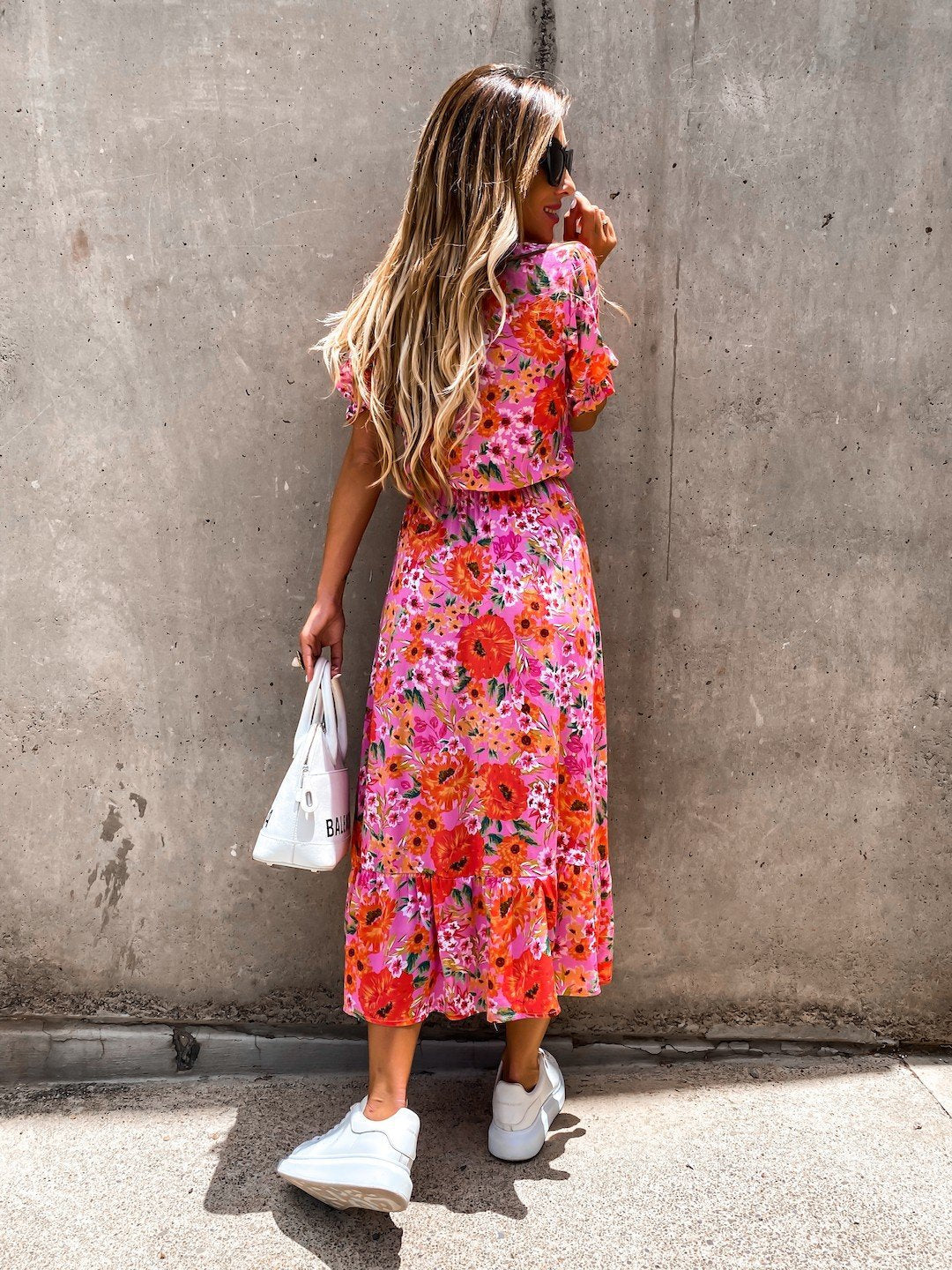 Elly™ Vestido feminino com estampa floral