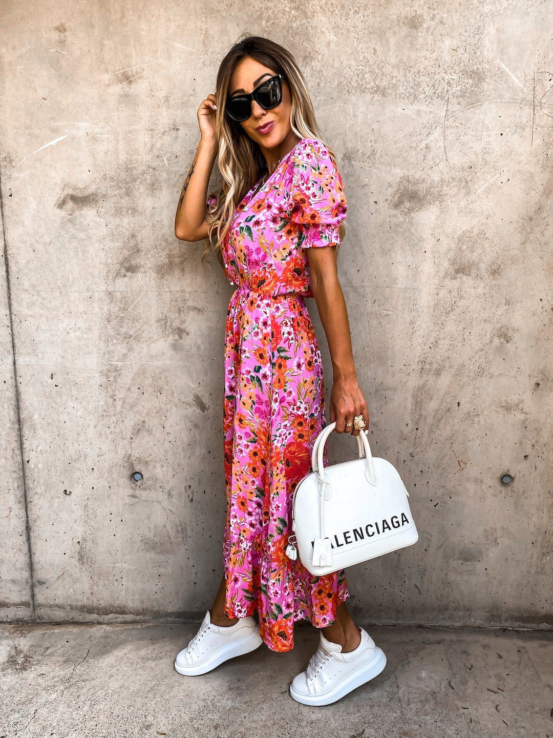 Elly™ Vestido feminino com estampa floral