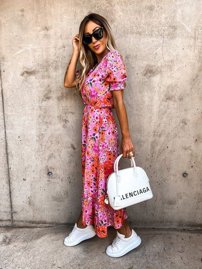 Elly™ Vestido feminino com estampa floral