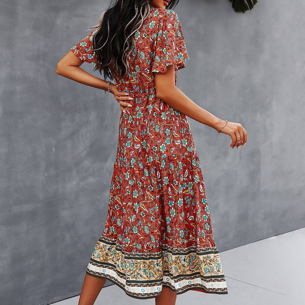 Manon™ Vestido boêmio com estampa floral