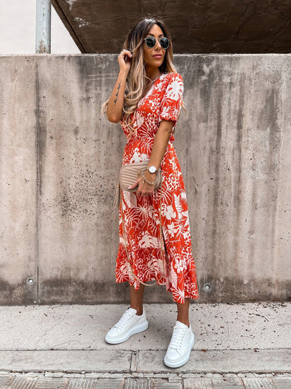Elly™ Vestido feminino com estampa floral