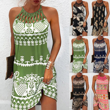 Tanzânia™ Vestido estampado com botões de pressão
