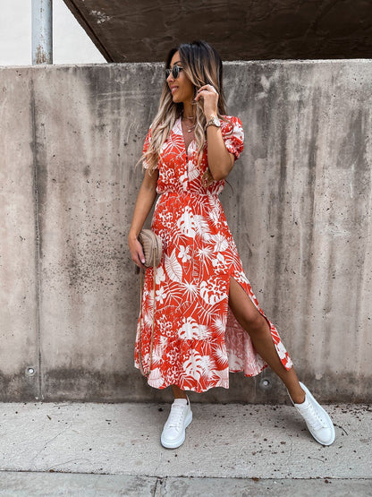 Elly™ Vestido feminino com estampa floral