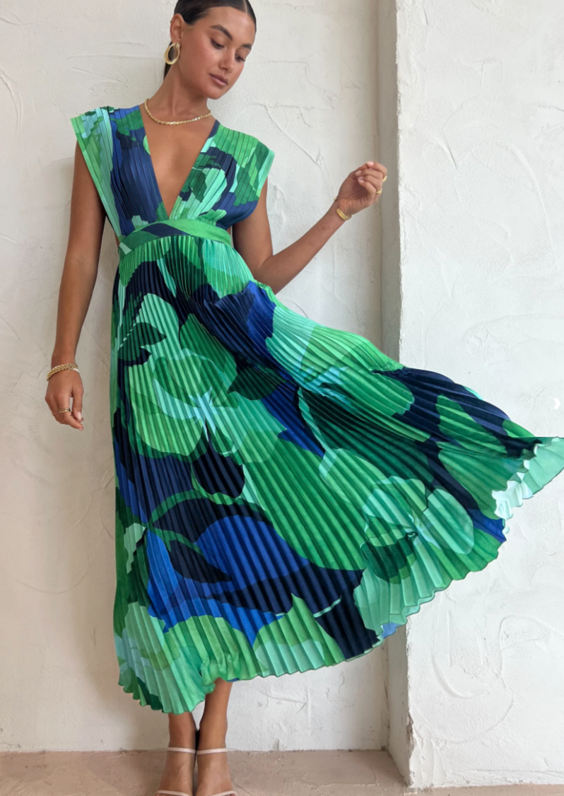 Evangelina™ Vestido Plissado